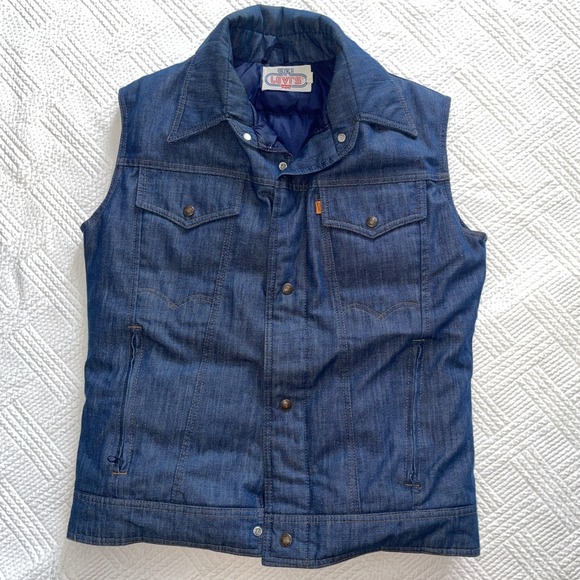 Levi's Other - RARE VINTAGE 1970s Ski Levi's [ORANGE TAB] Goose Down Denim Vest Size L